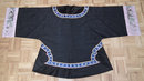 Antique Chinese Qing Dynasty Black Silk Sumer Robe