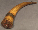 Antique 18th century American Revolutionary War powder horn
