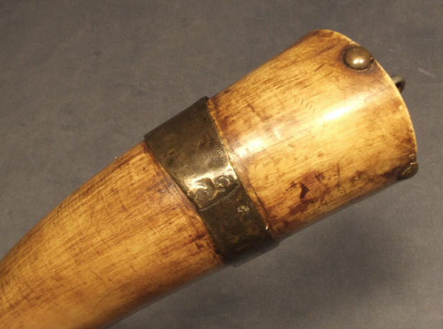 Antique 18th century American Revolutionary War powder horn