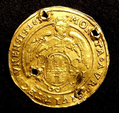 Polish Gold Ducat Coin Poland Torun, 17th century