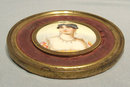 Antique Napoleonic Miniature Portrait Empress Josephine, 19th c