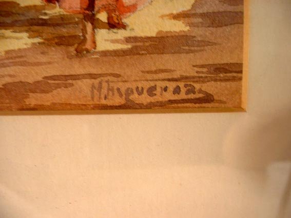Latin American Watercolor Signed M. Figueras ?