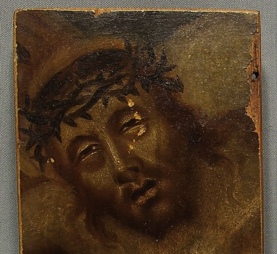 18th century Painting Thorn Crowned Head of Christ.