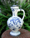 Antique 18th century Hanau German Faience Jug
