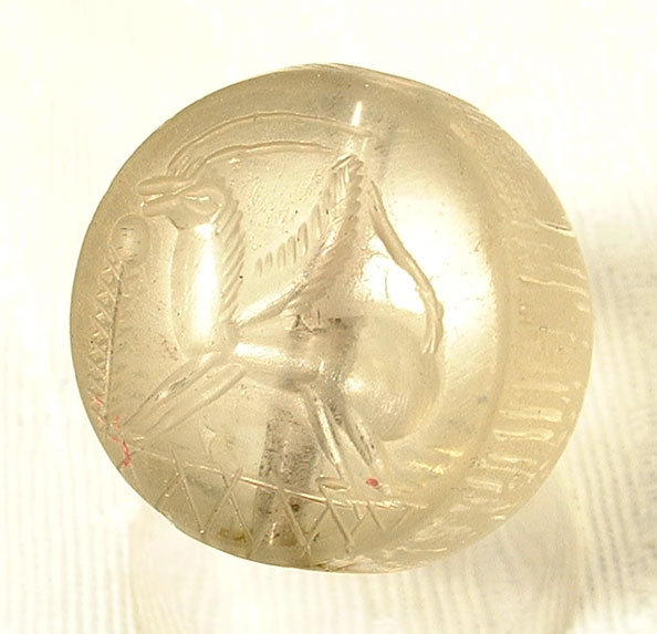 Ancient Glass Seal Sasanian Persian, 224-651 AD