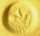 Ancient Glass Seal Sasanian Persian, 224-651 AD