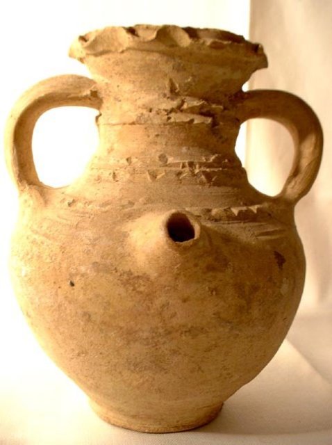 Ancient Roman Terracotta Wine Ewer