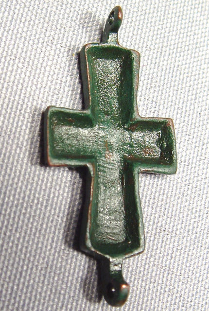 Antique Byzantine Bronze Cross, 6th-10th century AD