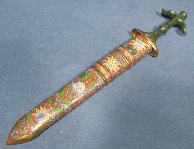 Antique Chinese Mughal Jade Hilted Dagger, 19th century