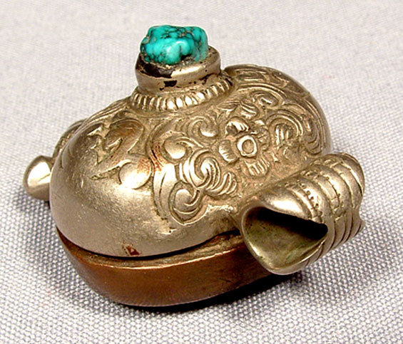 SOLD Antique Tibetan Silver Amulet, 18th -19th century
