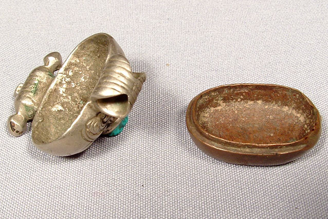 SOLD Antique Tibetan Silver Amulet, 18th -19th century