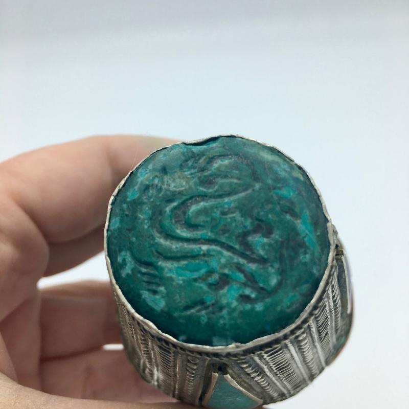 Antique Ottoman Arabic Islamic Massive Wax Seal Signet Stamp Ring
