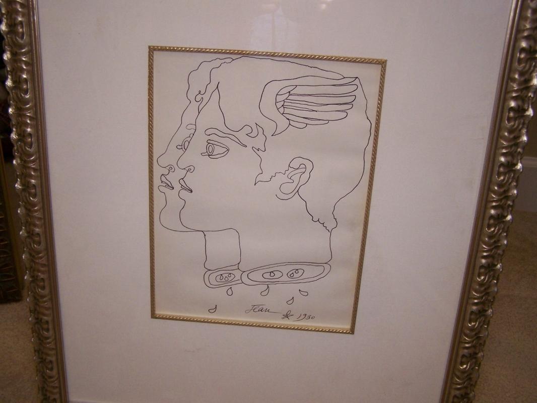 Mercury by Jean Cocteau an Original Pen & Ink
