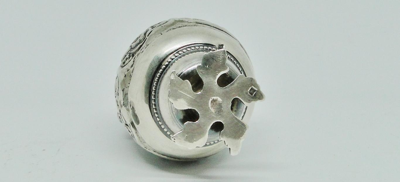 ANTIQUE ISLAMIC OTTOMAN TURKISH SOLID SILVER ROSE WATER SPRINKLER MARKED 116 GR