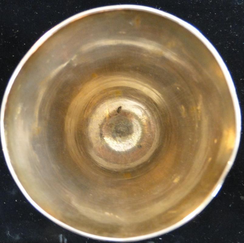 ANTIQUE FINELY DECORATED INDIAN SOLID SILVER GOBLET CUP KASHMIR FLORAL 1870 165g