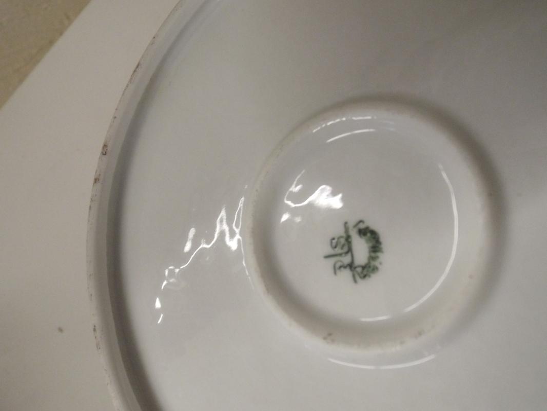 Prussia Pink Roses Large Serving bowl