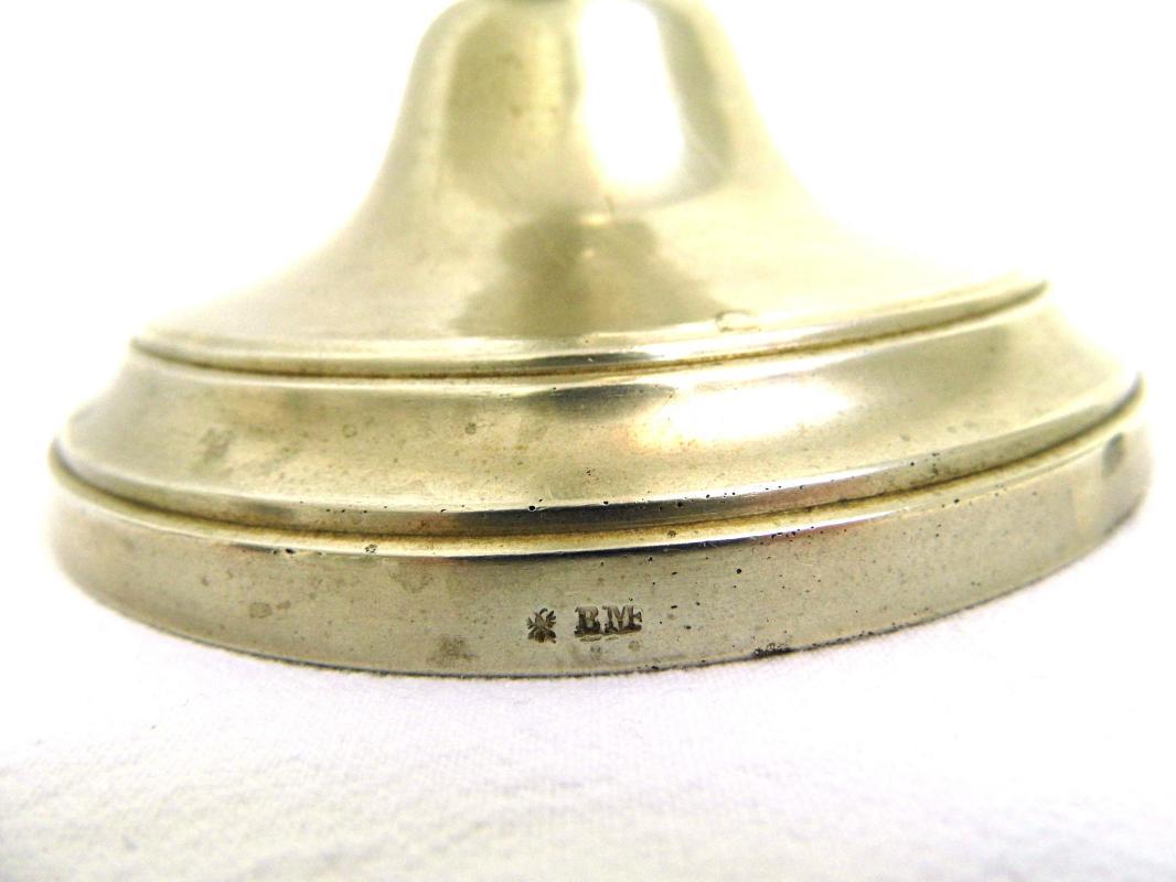 1870s Antique BMF Candlestick Holder Set 2 Berndorf Metalware Factory Vintage Metal Candle Holder Alpaca Nickel Silver Plated Collectibles