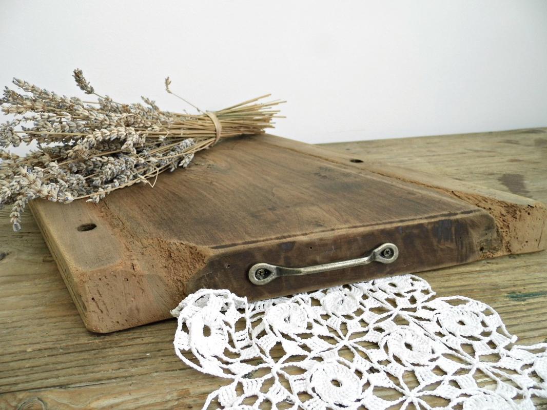 Antique Butchers Block Chopping Board Cutting Board Vintage Board Handles Large Wood Rustic Bread Cheese Serving Board Primitive Farmhouse