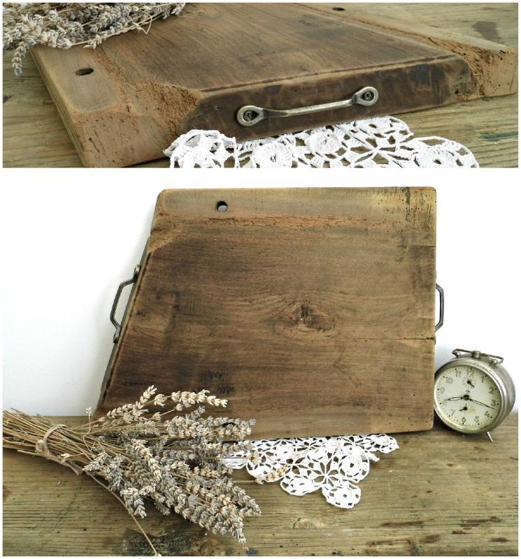 Antique Butchers Block Chopping Board Cutting Board Vintage Board Handles Large Wood Rustic Bread Cheese Serving Board Primitive Farmhouse