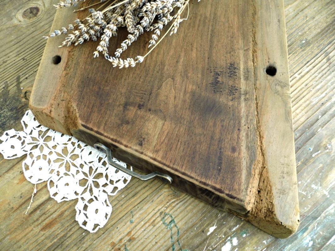Antique Butchers Block Chopping Board Cutting Board Vintage Board Handles Large Wood Rustic Bread Cheese Serving Board Primitive Farmhouse