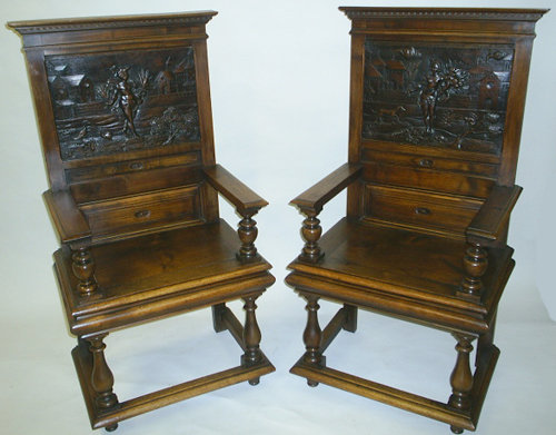 Carved Armchairs