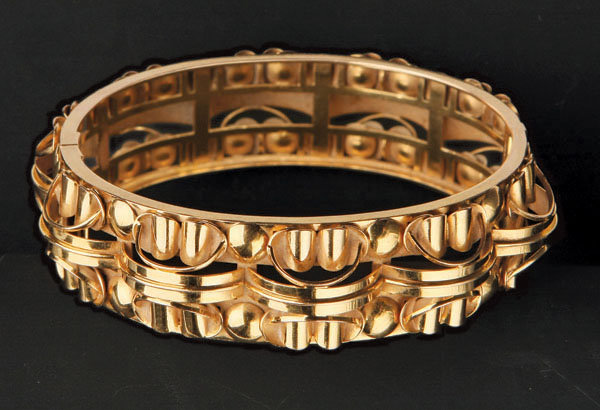 Antique French 18K Bangle, France, C.1880