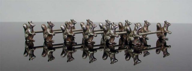 WMF Art Nouveau Squirrel Knife Rests, Germany C.1900