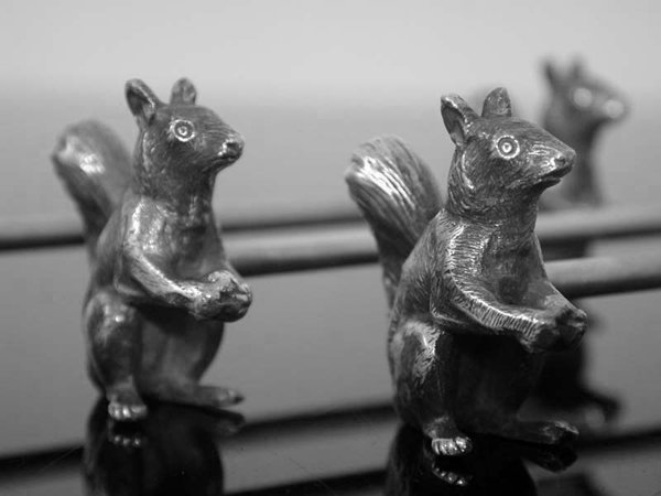 WMF Art Nouveau Squirrel Knife Rests, Germany C.1900