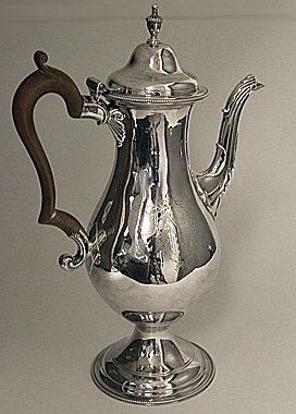 Hester Bateman Georgian Silver Coffee Pot, London 1783