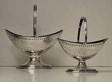 Hester Bateman pair of Georgian Silver Baskets, London 1788