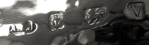 A.E.Jones Arts and Crafts Silver hammered design large Bowl, Birmingham 1920