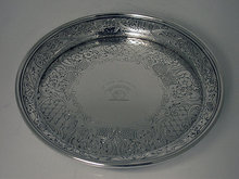 Antique Scottish Silver Wine slide coaster, Edinburgh 1866, James McKay.