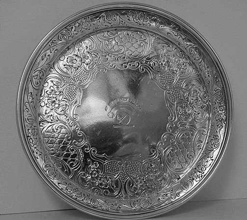 Antique Scottish Silver Wine slide coaster, Edinburgh 1866, James McKay.