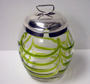 Art Nouveau silver and glass Honey Pot, Birmingham 1906
