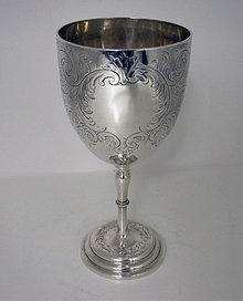 Silver Wine Goblet, London 1862, Hyam Hyams