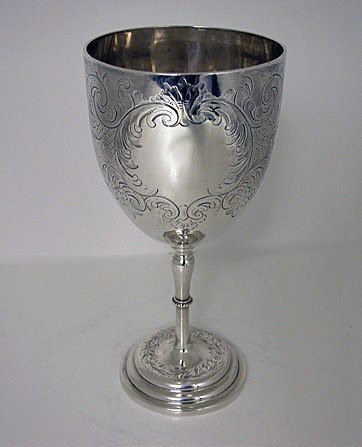 Silver Wine Goblet, London 1862, Hyam Hyams
