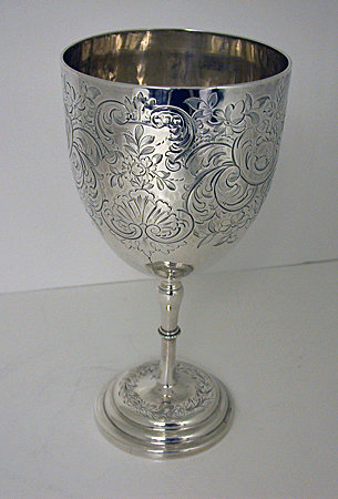 Silver Wine Goblet, London 1862, Hyam Hyams