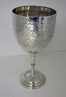 Silver Wine Goblet, London 1862, Hyam Hyams