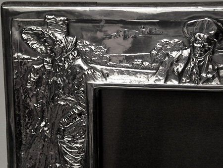 Art Nouveau English Silver Photograph Frame, Birmingham 1906, James Deakin.