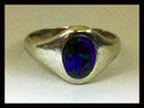 Rare Charles Horner enamel silver Ring, Chester 1910.