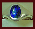 Rare Charles Horner enamel silver Ring, Chester 1910.