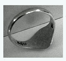 Rare Charles Horner enamel silver Ring, Chester 1910.