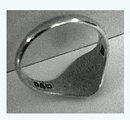 Rare Charles Horner enamel silver Ring, Chester 1910.