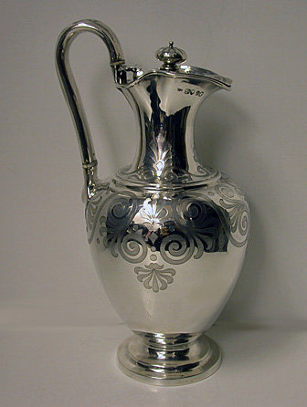 Silver Claret Jug, London 1856, Joseph Charles Eddington