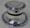 Silver Inkwell, Birmingham 1905, H. Matthews.