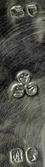 Pair of Antique Victorian large open salts with salt spoons, London 1855, W.R. Smily.