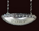 Irish Georgian Silver Wine Label Port, George Nangle, Dublin C.1790.