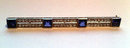 Art Deco Sapphire Diamond Platinum Bar Brooch, C.1920.