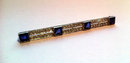 Art Deco Sapphire Diamond Platinum Bar Brooch, C.1920.