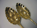 Scottish Georgian silver gilt Berry Spoons, Edinburgh 1799